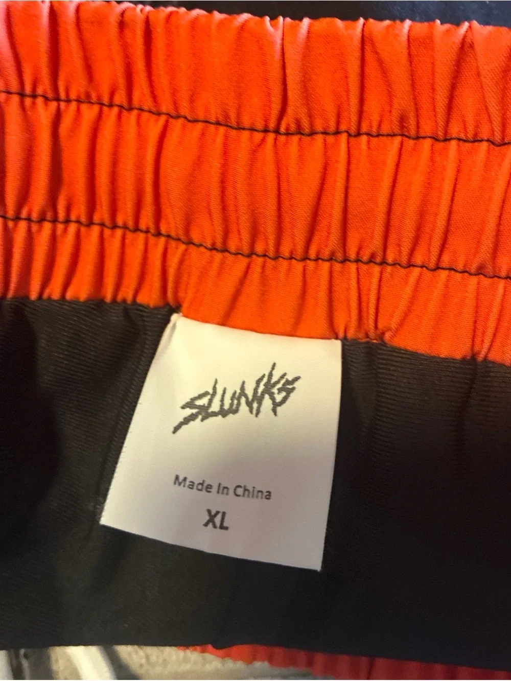 Slunks Men's Super Super Rare Size XL Frog Flower Theme Black And Orange Nwot